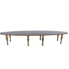 Oval Glass Table 4.8m x 1.2m