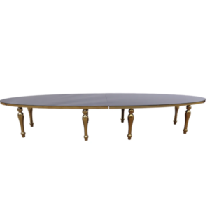 Oval Glass Table 4.8m x 1.2m